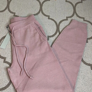One Grey Day Sydney mauve high waisted knit front pockets joggers
